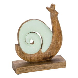 Drewniana dekoracja wielkanocna z zielonymi elementami Ego Dekor Snail