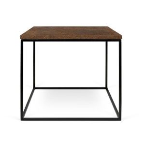 Brązowy stolik z czarnymi nogami TemaHome Gleam, 50 cm