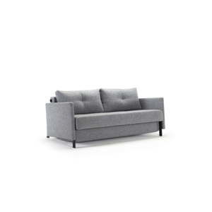 Szara rozkładana sofa Innovation Cubed With Arms Twist Granite, 100x174 cm