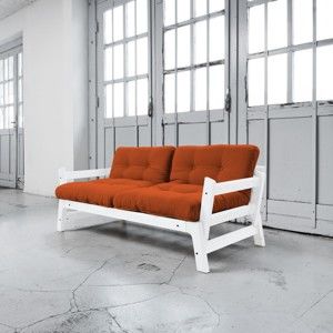 Sofa rozkładana Karup Step White/Orange
