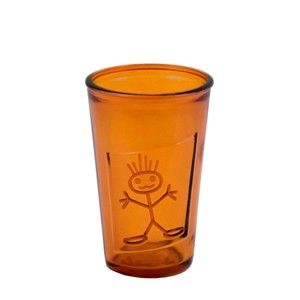 Pomarańczowa szklanka ze szkła z recyklingu Ego Dekor Zeus, 300 ml