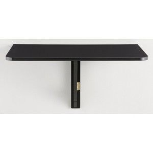 Czarny składany stolik ścienny Støraa Trento, 41x80 cm
