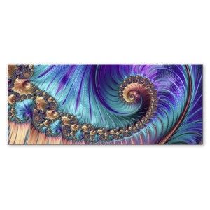 Obraz Styler Glas Fractal Violet, 50x125 cm