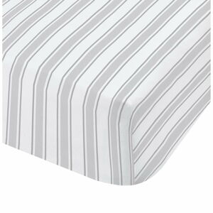 Szaro-biała bawełniana pościel Bianca Check And Stripe, 90x190 cm