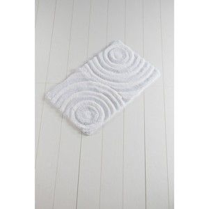 Biały dywanik łazienkowy Confetti Bathmats Wave White, 60x100 cm