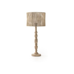 Biało-naturalna lampa stołowa (wys. 68 cm) – Geese