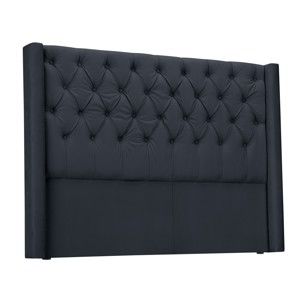 Antracytowy zagłówek łóżka Windsor & Co Sofas Queen, 156x120 cm