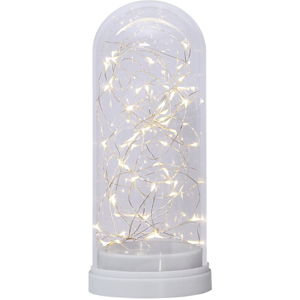 Biała dekoracja świetlna LED Best Season Glass Dome, wys. 25 cm