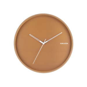 Brązowy zegar ścienny Karlsson Hue, ø 40 cm