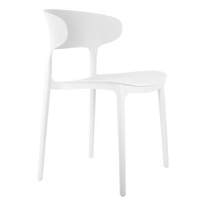 Białe plastikowe krzesła zestaw 4 szt. Fain – Leitmotiv