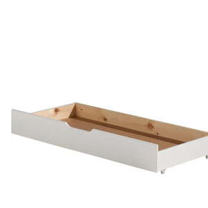Biała szuflada pod łóżko Jumper Vipack White, szer. 130 cm