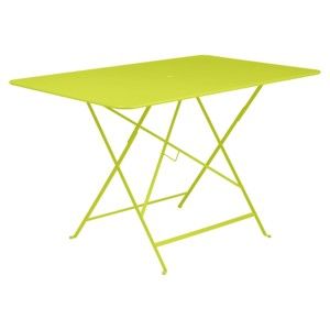 Zielony składany stolik ogrodowy Fermob Bistro, 117x77 cm