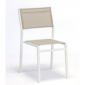 Zestaw 4 szarobeżowych krzeseł ogrodowych Ezeis Zephyr