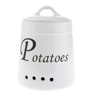 Biały pojemnik ceramiczny na ziemniaki Dakls, 4120 ml