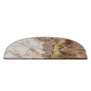 Kremowe/jasnobrązowe dywaniki na schody zestaw 16 szt. 20x65 cm Golden Marble – Vitaus