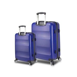 Zestaw 2 niebieskich walizek na kółkach z USB My Valice LASSO Cabin & Large