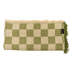 Zielona narzuta na łóżko dwuosobowe 240x240 cm Green Checkerboard – Really Nice Things