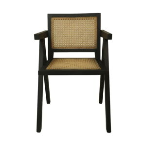 Czarne krzesło z drewna mahońowego Phi – HSM collection