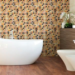 Zestaw 9 naklejek ściennych Ambiance Wall Decal Tiles Mosaics Sanded Grade, 15x15 cm