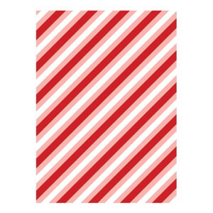 5 arkuszy czerwono-białego papieru pakowego eleanor stuart Candy Stripes, 50 x 70 cm