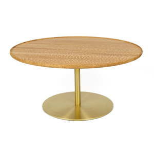Okrągły stolik z blaterm z drewna dębowego Askala Softy