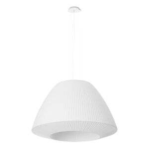 Biała lampa wisząca ze szklanym kloszem ø 60 cm Soprano – Nice Lamps