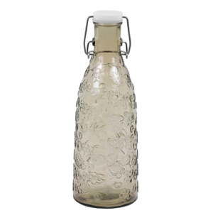 Brązowa butelka ze szkła z recyklingu Ego Dekor Flora, 950 ml
