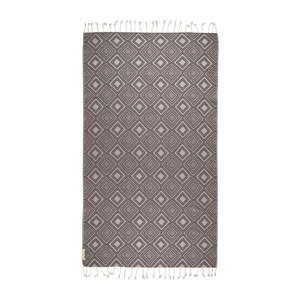 Brązowy ręcznik hammam Begonville Hanna, 180x95 cm