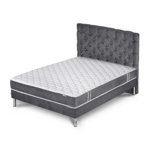 Szare łóżko z materacem Stella Cadente Syrius Forme 160x200 cm