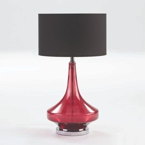 Czerwona szklana lampa stołowa bez abażuru Thai Nature, wys. 53 cm
