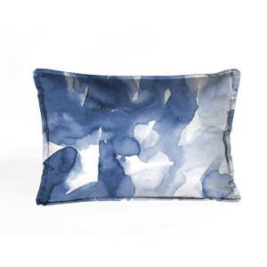Niebiesko-biała poszewka na poduszkę Velvet Atelier Watercolor, 50x35 cm