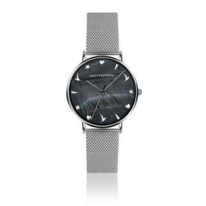 Damski zegarek z paskiem ze stali nierdzewnej w srebrnym kolorze Emily Westwood Rugho