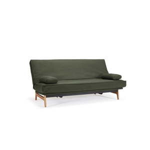 Ciemnozielona rozkładana sofa ze zdejmowanym obiciem Innovation Aslak Elegant Twist Dark Green, 81x200 cm