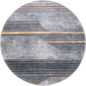 Szary okrągły dywan odpowiedni do prania ø 120 cm Yuvarlak – Vitaus