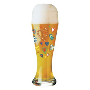 Komplet szklanki do piwa ze szkła kryształowego i 5 podkładek Ritzenhoff Ulrike Vater, 645 ml
