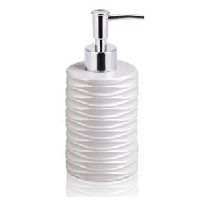 Biały dozownik do mydła z żywicy polimerowej 200 ml Wave – Tomasucci