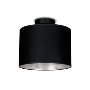 Czarna lampa sufitowa z elementami w kolorze srebra Sotto Luce MIKA, ⌀ 25 cm