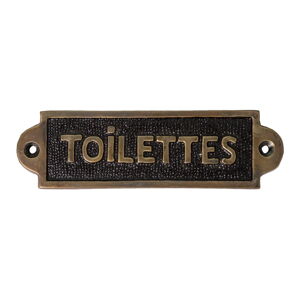 Metalowa tabliczka 15x4,5 cm Toilettes – Antic Line