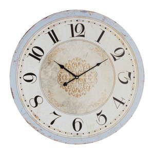 Biały zegar ścienny Brandani Vintage, ⌀ 60 cm