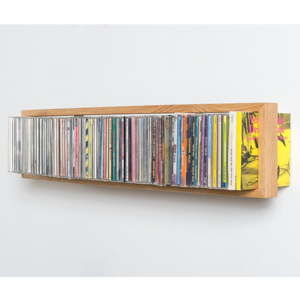 Półka na płyty CD z drewna dębowego das kleine b b-cd2, 69x15 cm