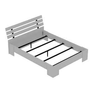 Białe łóżko dwuosobowe 140x190 cm Kutay – Kalune Design