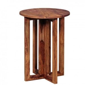 Stolik z litego drewna palisandru Skyport Malvina