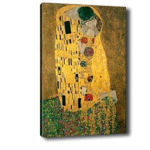 Obraz Tablo Center Klimt Kiss, 70x50 cm