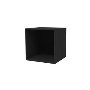 Czarna półka ścienna WOOD AND VISION Choice, 39,7x39,7x38,4 cm