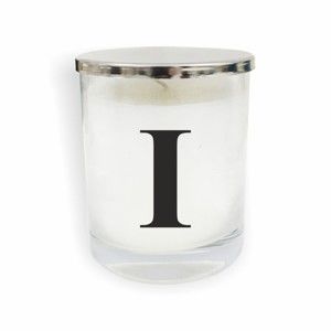 Biało-czarna świeczka North Carolina Scandinavian Home Decors Monogram Glass Candle I