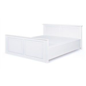 Białe łóżko z drewna sosnowego Interlink Danz, 140x200 cm