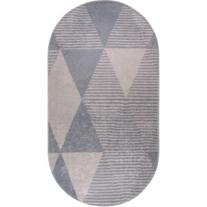 Szary dywan odpowiedni do prania 60x100 cm Oval – Vitaus