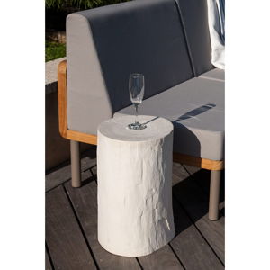 Biały stolik ogrodowy Ezeis Ecotop, ⌀ 35 cm