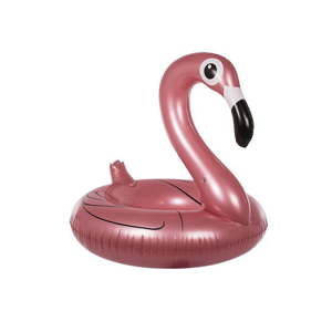Jasnoróżowe koło dmuchane w kształcie flaminga InnovaGoods Flamingo