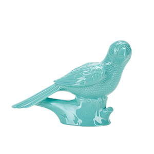 Niebieska figurka ceramiczna w kształcie papugi Miss Étoile